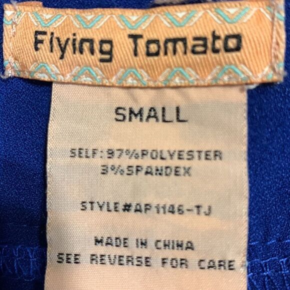 Flying Tomato size Small high waist royal blue wide leg pants - Picture 5 of 10